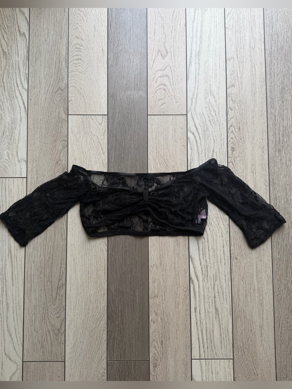 Sleevey Wonders Bandeau 1/2 sleeves black lace, size M